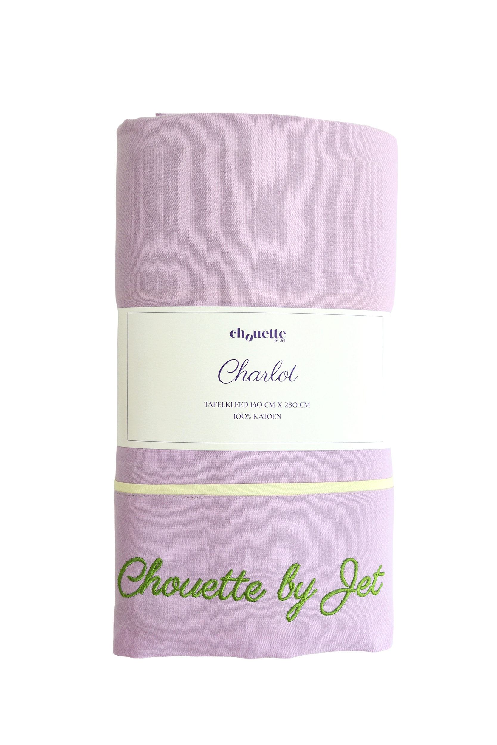 Lila! Ik ben er gek op, ik zou er zo een jurkje van willen, ook met de gele bies. Dit tafelkleed maakt het meteen zonnig of juist chic, maar vooral: het geeft het gevoel dat je er nét even iets meer moeite voor hebt gedaan dan normaal. En die moeite duurde denk ik niet meer dan een minuut? Het is een tafelkleed voor binnen en voor buiten. En vergeet ook het ontbijt niet! Ook een  klein bloemetje op tafel doet vrolijke wonderen.