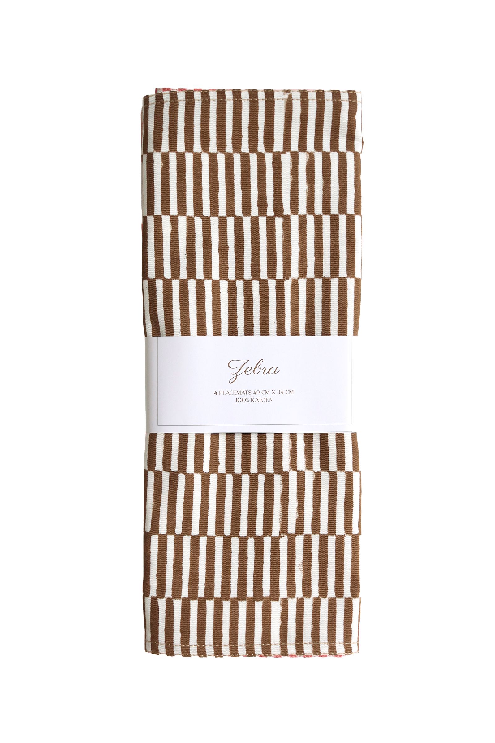 Placemats Zebra Caramel - set van 4