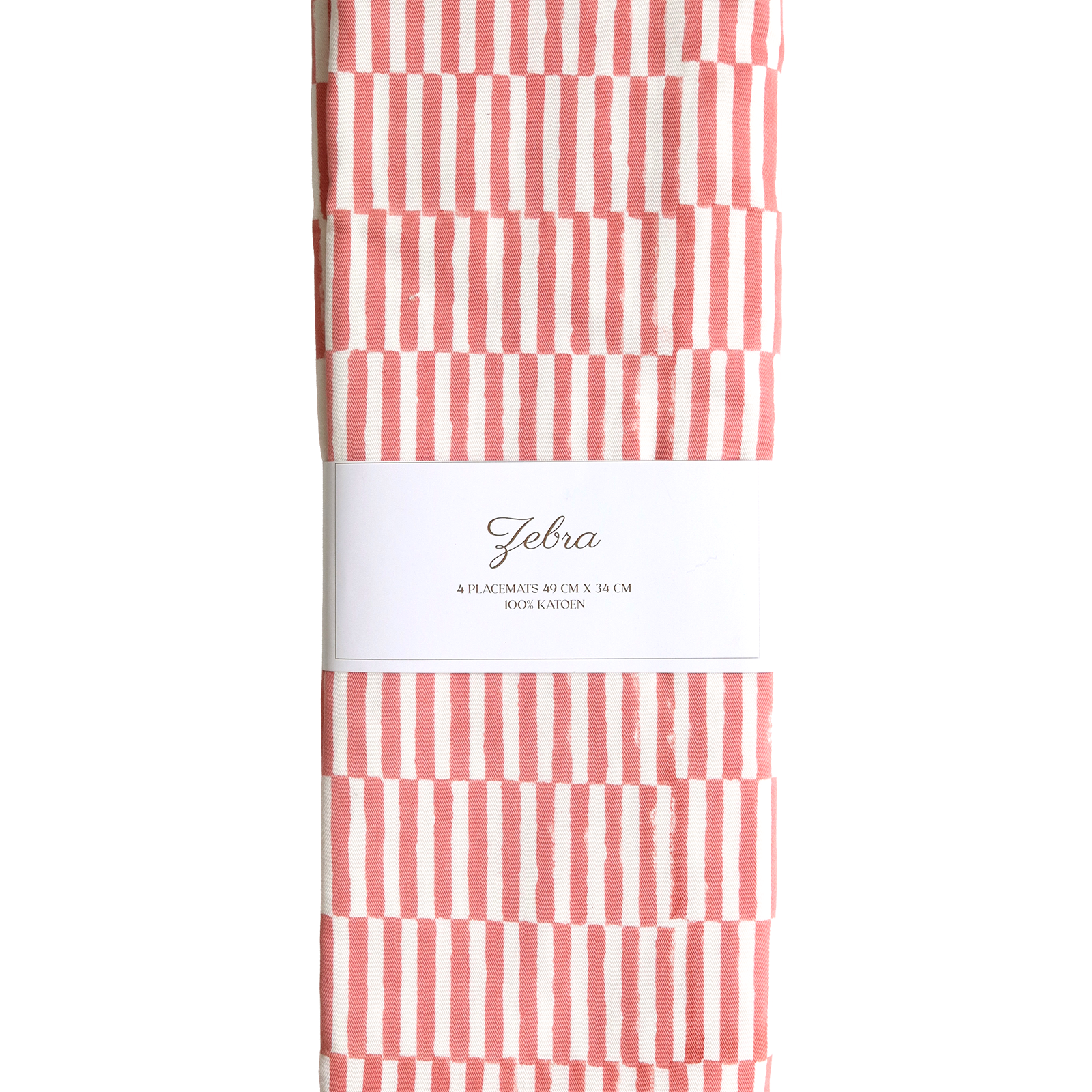 Placemats Zebra Pêche - set van 4