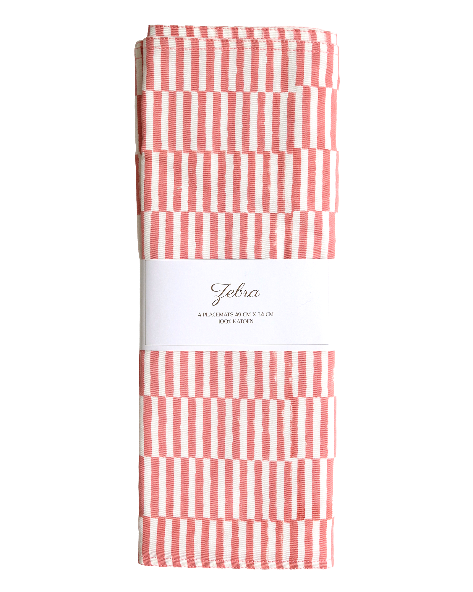 Placemats Zebra Pêche - set van 4