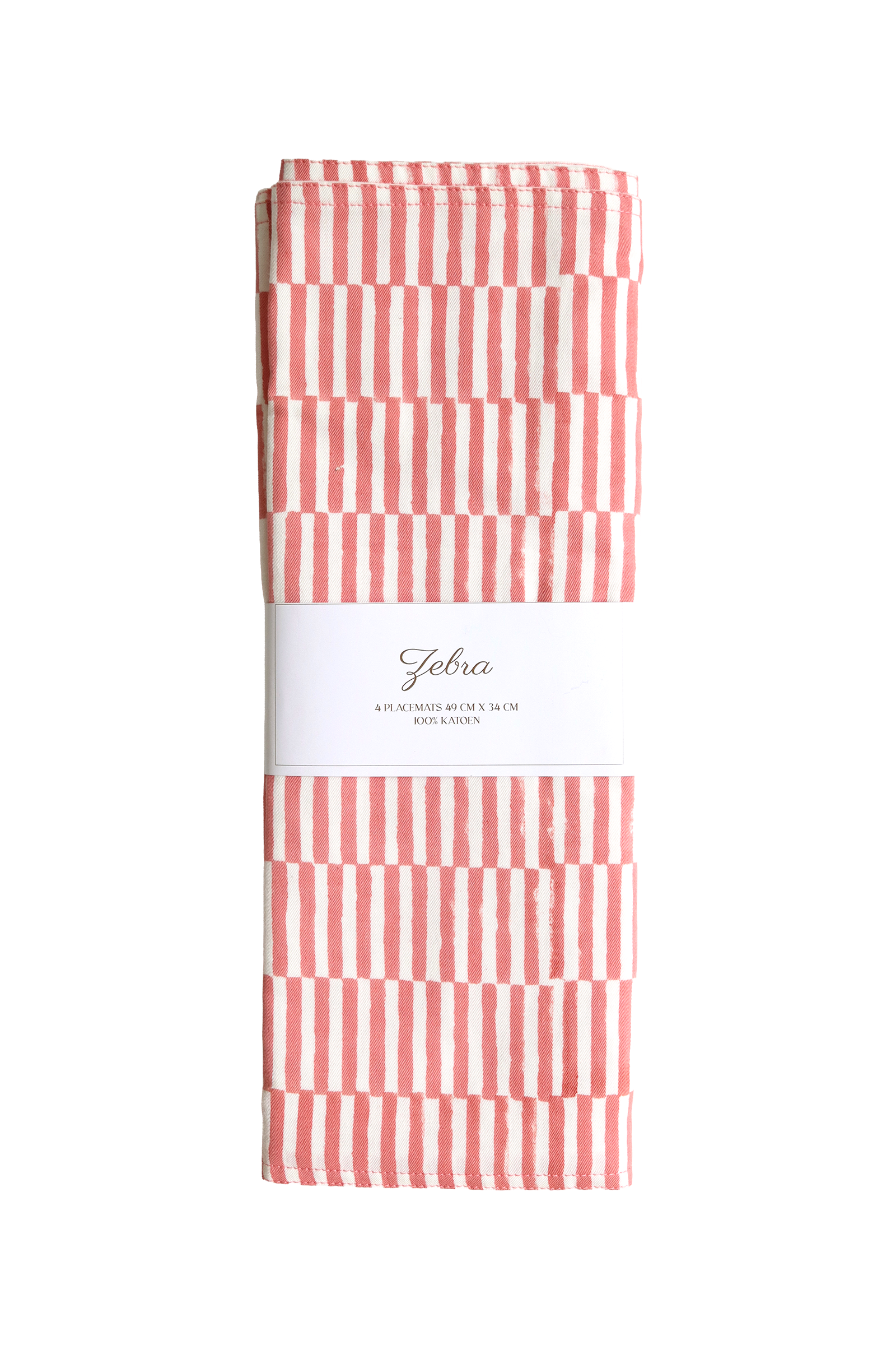 Placemats Zebra Pêche - set van 4