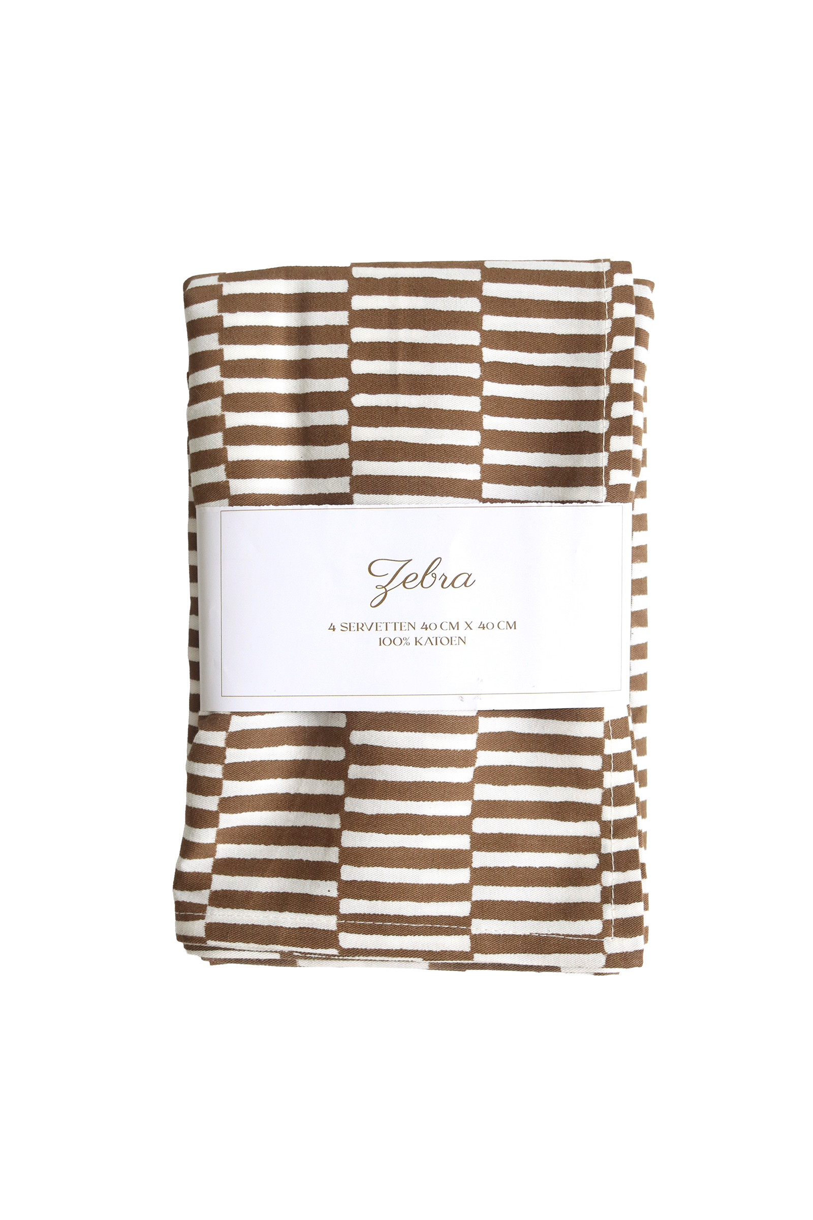 Servetten Zebra Caramel - Set van 4