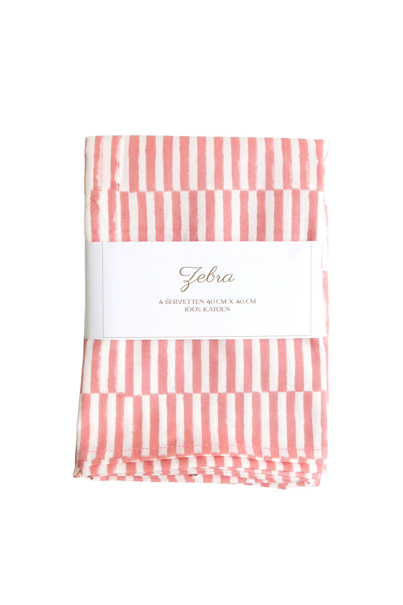 Servetten Zebra Pêche - Set van 4